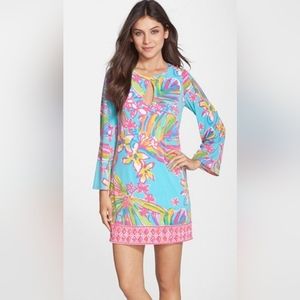 Floral Blue and Pink Women's Dress